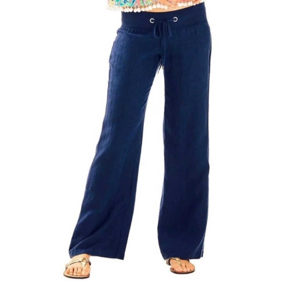 NWT Lilly Pulitzer True Navy Beach Wide Leg Pants